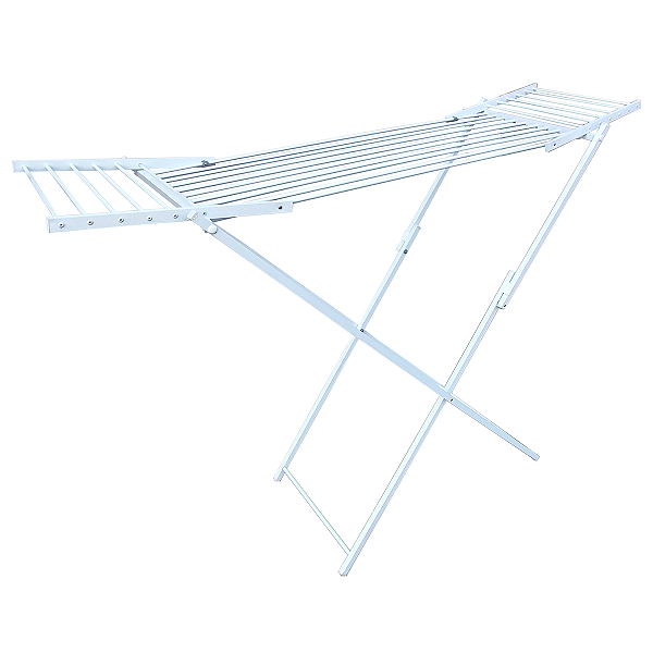 Varal De Chão Alto Branco Com Abas 120cm para Lençol 100% Aluminío - Bitenfer Varais