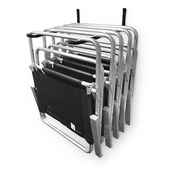 SUPORTE CADEIRA DE PRAIA FIXO ALUMINIO PRETO - BITENFER