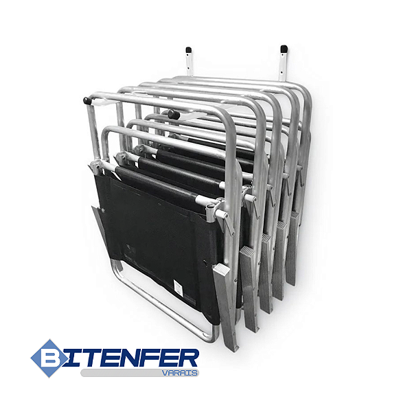 SUPORTE CADEIRA DE PRAIA FIXO ALUMINIO BRANCO - BITENFER