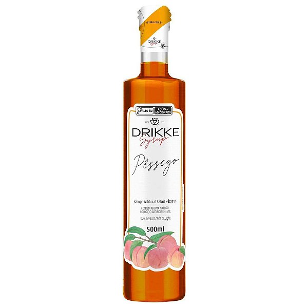 Xarope Importado 500ML Para Drinks - Pêssego