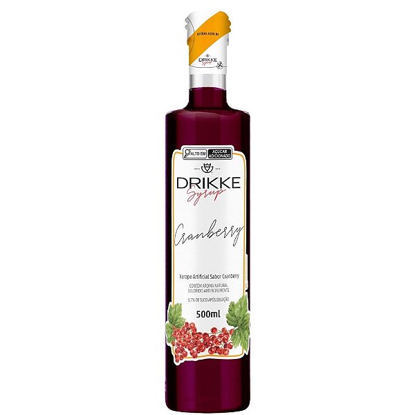 Xarope Importado 500ML Para Drinks - Cranberry