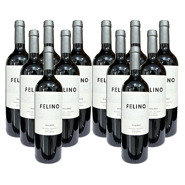 Vinho Argentino Tinto Felino Malbec - (12 Un.)