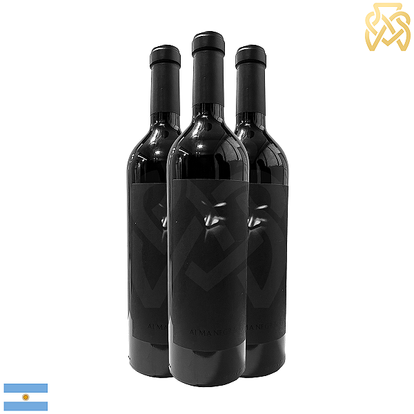 Vinho Argentino Tinto Alma Negra Mistério - (3 Un.)