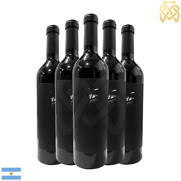 Vinho Argentino Tinto Alma Negra Mistério - (5 Un.)