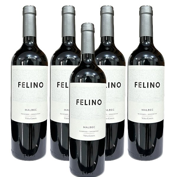 Vinho Argentino Tinto Felino Malbec - (05 Un.)