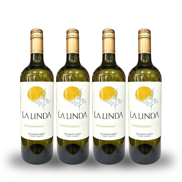 Vinho Argentino Branco La Linda - Chardonnay (4 Un.)