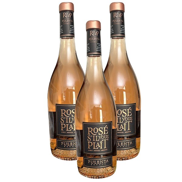 Vinho Argentino Rosê La Flor - Pulenta Estate Merlot (3 Un.)