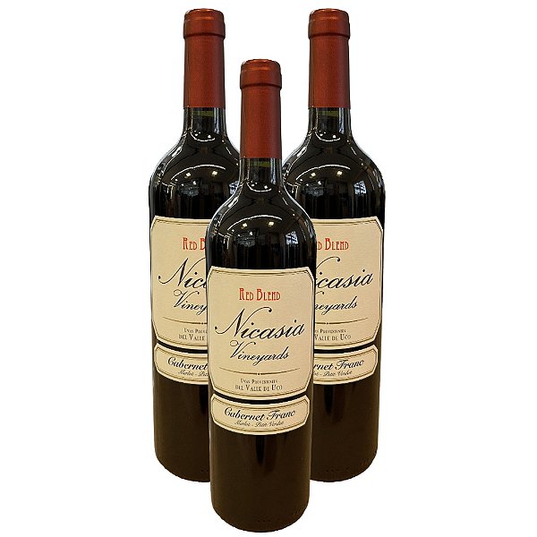 Vinho Argentino Nicasia Vineyards - Cabernet Franc (3 Un.)