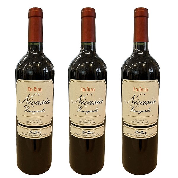 Vinho Argentino Nicasia Vineyards - Malbec (3 Un.)
