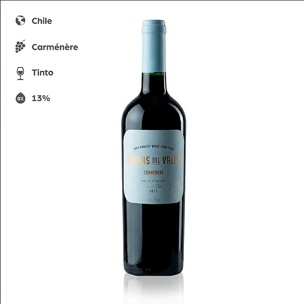 Vinho Tinto Brisas del Valle Carménère Chile 2025 750 mL