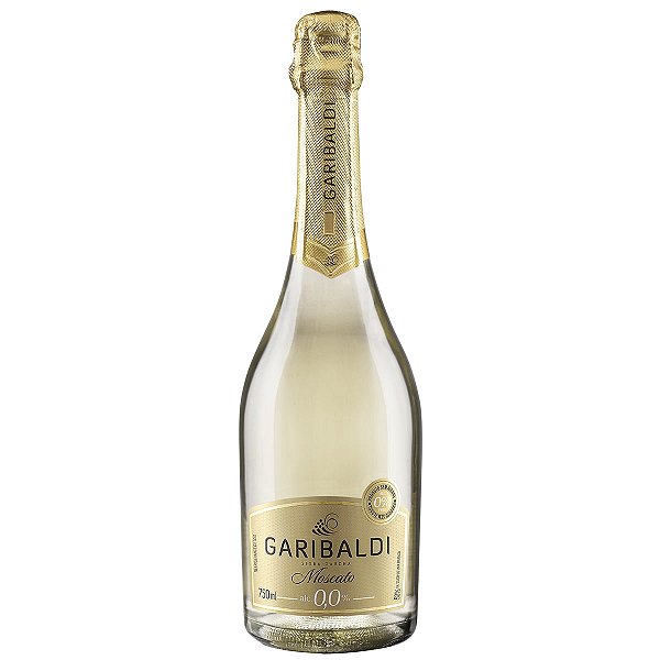 Bebida Gaseificada Garibaldi Moscato Zero Álcool Branco Brasil 750ml