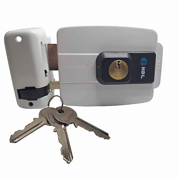 Fechadura Elétrica C-90 Standard AD Fixo Dupla Cinza HDL