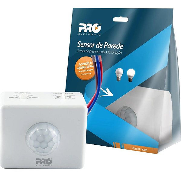 Sensor de Presença 360° Sobrepor Parede Proeletronics