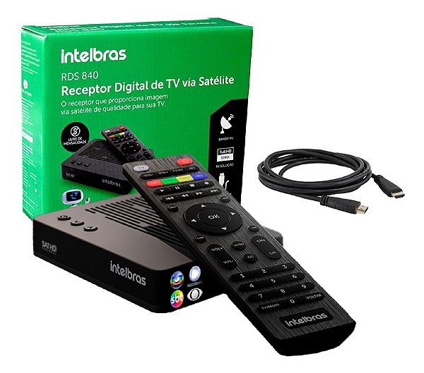 Receptor Digital TV Via Satélite RDS 840 CKD Intelbras