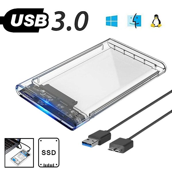 Case Externo 3.0 Para HD/SSD Sata 2.5 EXBOM
