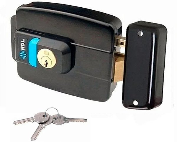 Fechadura HDL C-90 Pro Preto AF Cilindro Ajustável Botão