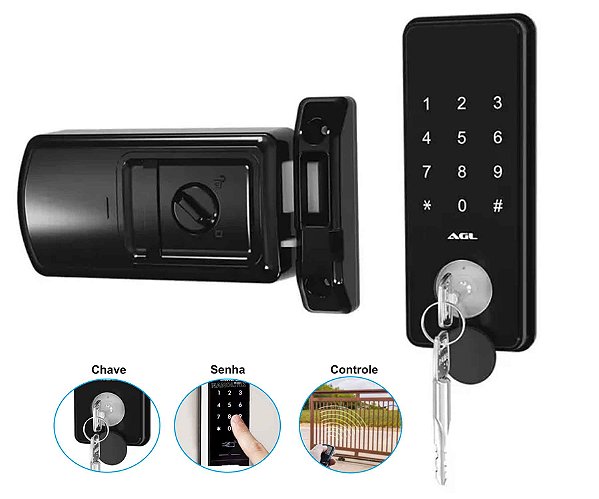 Fechadura Digital Rx500 Preta AGL