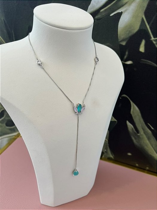 Cordão Prata Lótus