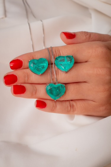 Conjunto Prata Coração