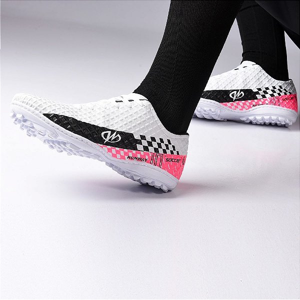 Chuteira Society Grama Sintética Runway Winner Masculino - Branco