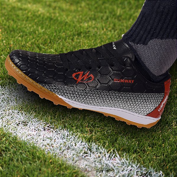 Chuteira Society Grama Sintética Runway Speed Masculino - Preto