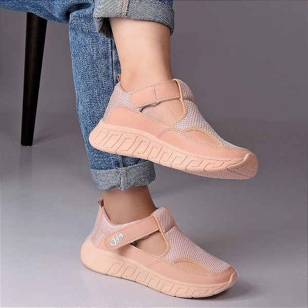 Tênis Sapatilha Estilo Sapato Boneca Runway Cindy Feminino - Rosa