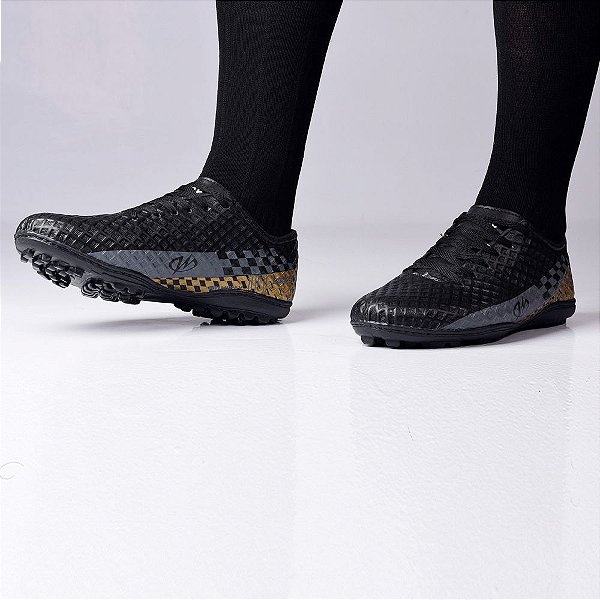 Chuteira Society Grama Sintética Runway Winner Masculino - Preto