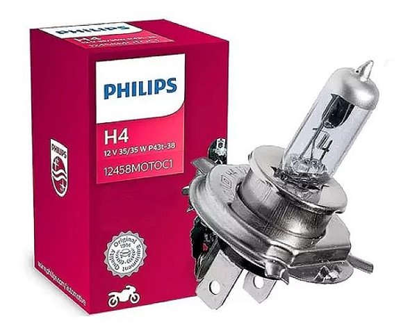LAMPADA FAROL H4 12V 35X35  12458 ROXA PHILIPS