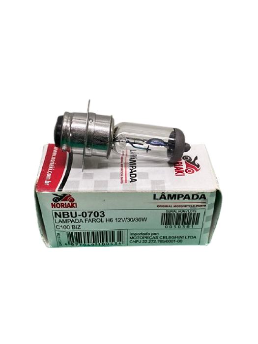 LAMPADA FAROL NORIAKI H6 30X 30 BIZ 100/125/BROS