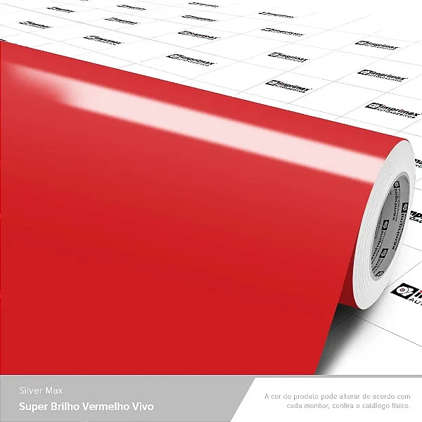 VINIL SILVER MAX SUPER BRILHO VERMELHO VIVO C/1,22