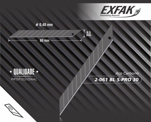 LAMINA ESTREITA EXFAK S-PRO 9MM C/ 10UN 2-061