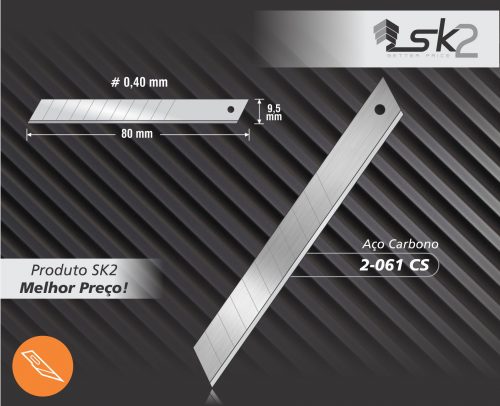 LAMINA ESTREITA EXFAK CS 9MM  ESTOJO 10UN 2-061 CS