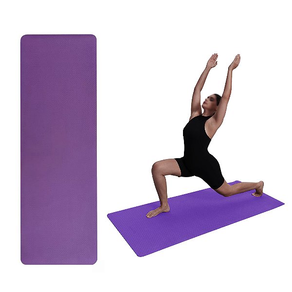 Tapete de Yoga Esteira Tatame Pilates Exercícios Físicos Treino Academia em Casa Grande Fitness Cardio Exercício