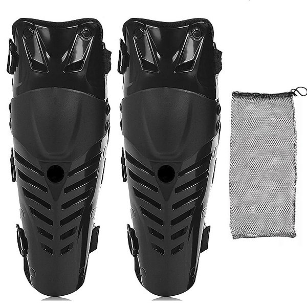 Par de Joelheira Proteçao Joelho Canela Articulada Anti Impacto Motocross Motoqueiro Bike Trilha Unduro Ciclismo Esporte