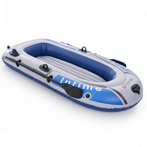 Bote Barco Inflavel 2 Pessoas Reforçado Intime Inflador Remo Passeio Praia Pesca Verao Lancha Iate Jetski Mar Rio Calor