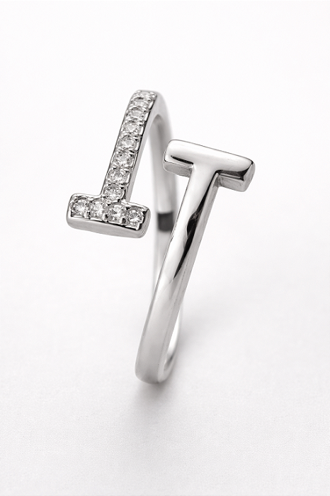 Anel T Regulável – Prata 925 com Zircônias