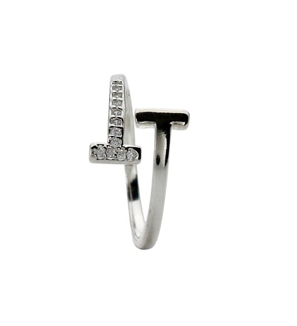 Anel T Regulável – Prata 925 com Zircônias