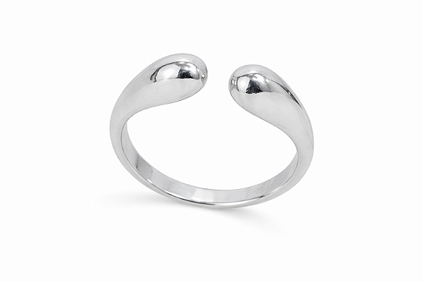 Anel Gotas Prata 925