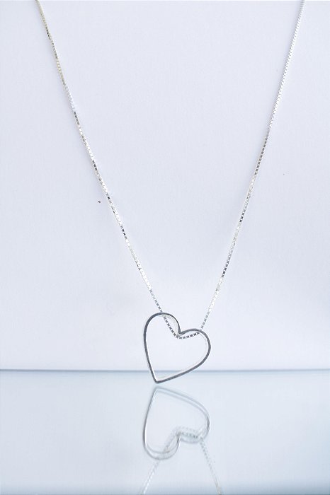 Colar Coração – Prata 925