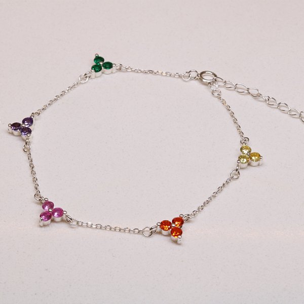 Pulseira Trevinho Rainbow – Prata 925