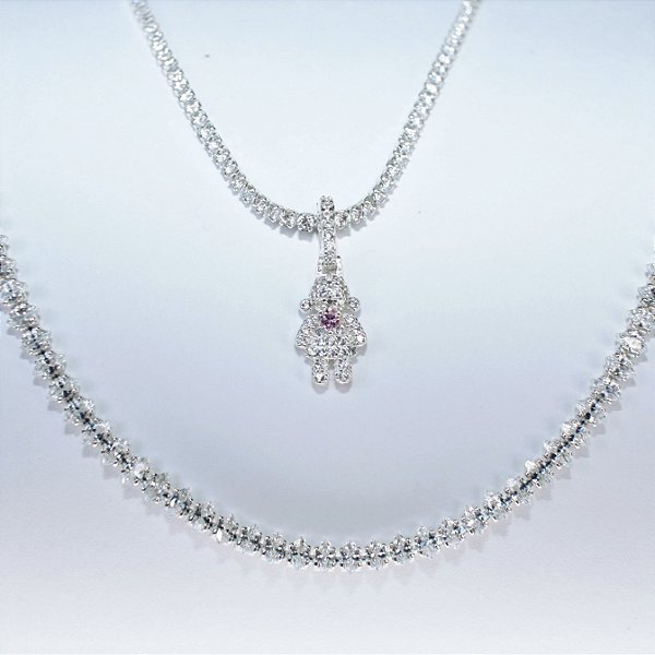 Pingente Menina Cravejado P - Prata 925