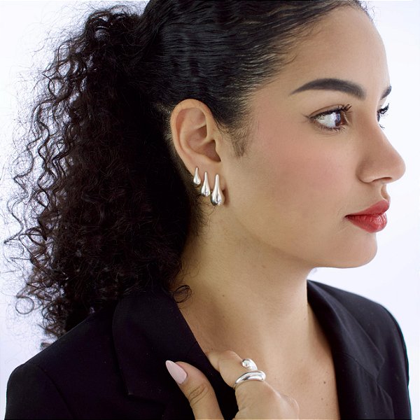 Brinco Gota G – Prata 925