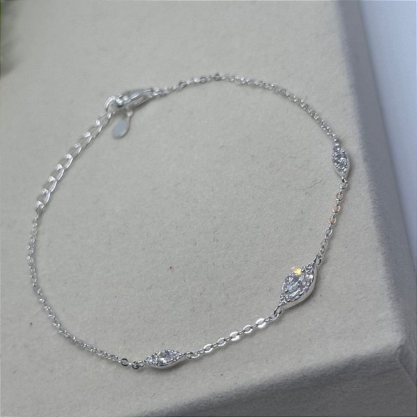 Pulseira Ponto de Luz com Zircônias – Prata 925