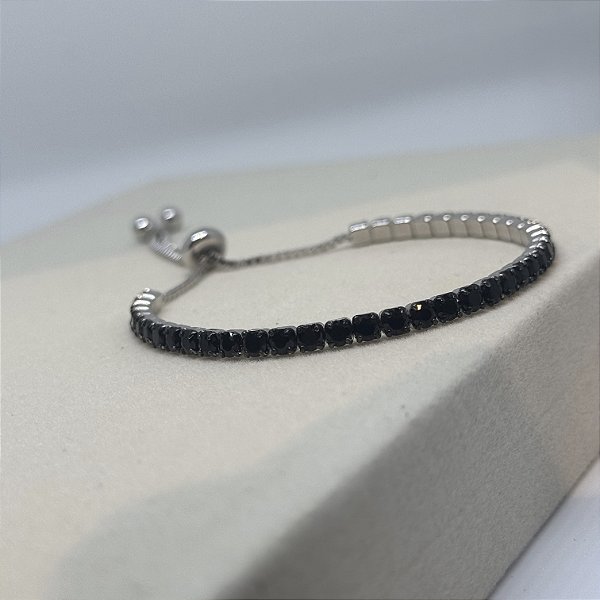Pulseira Riviera Preta – Prata 925 com Zircônias