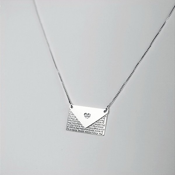 Colar Carta de Amor – Prata 925