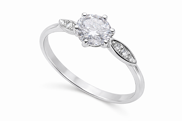 Anel Solitário Luz – Prata 925