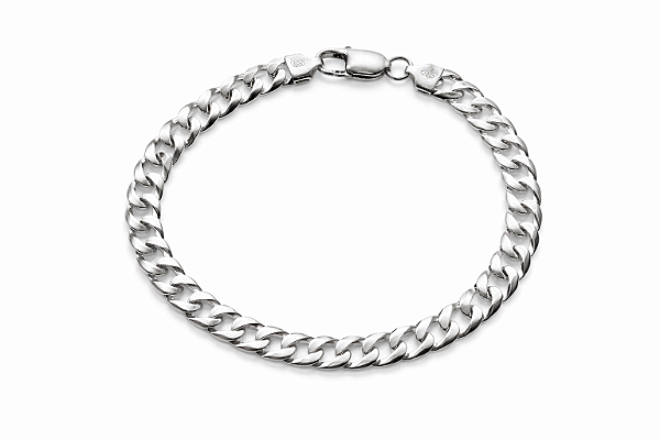 Pulseira Masculina Grumet Elos Força - Prata 925