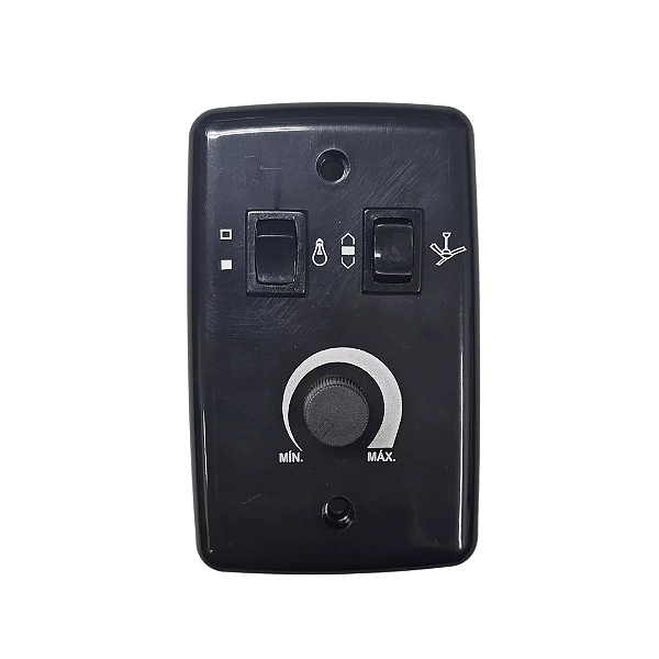 Chave Rotativa 1 Lâmpada Ventilador de Teto Bivolt Preta