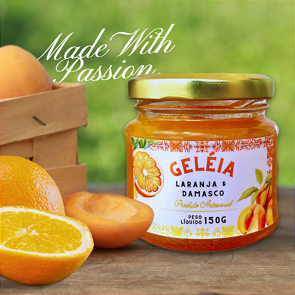 Geléia de Laranja com Damascos frescos
