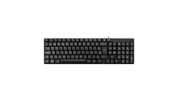 Teclado Com Fio Compacto Sem Marca Conexão Usb Cabo de 120cm Resistente Água Preto - TC193BU